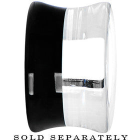28mm Clear Black Acrylic Mirror Split Saddle Plug