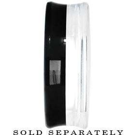 30mm Clear Black Acrylic Mirror Split Saddle Plug