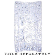 17.5mm Clear GLITTER Acrylic Saddle Plug