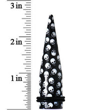 5/8 Black Acrylic Skull Logo Taper