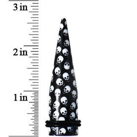 5/8 Black Acrylic Skull Logo Taper