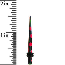 8G Black Acrylic Red Cherry Logo Taper