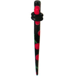 8G Black Acrylic Red Cherry Logo Taper