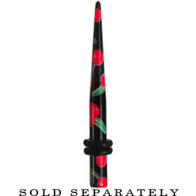 6G Black Acrylic Red Cherry Logo Taper