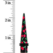 00G Black Acrylic Red Cherry Logo Taper