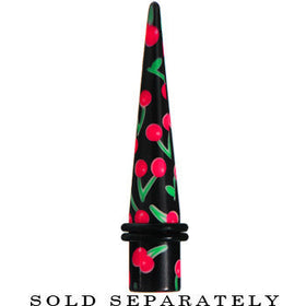 00G Black Acrylic Red Cherry Logo Taper