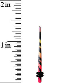 12G Multi Color Animal Logo Acrylic Ear Taper