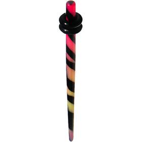 12G Multi Color Animal Logo Acrylic Ear Taper