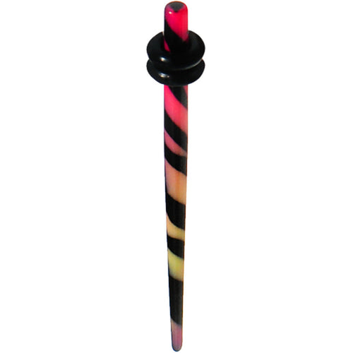 12G Multi Color Animal Logo Acrylic Ear Taper