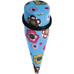 20mm Blue Acrylic Retro Flower Logo Taper