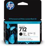 New, Pre-Owned - HP 712 38ml Black DesignJet Ink Cartridge, 3ED70A