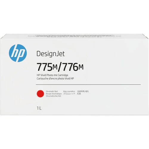 New, Pre-Owned - HP 775M/776M Chromatic Red DesignJet Ink Cartridge, 3WW84A