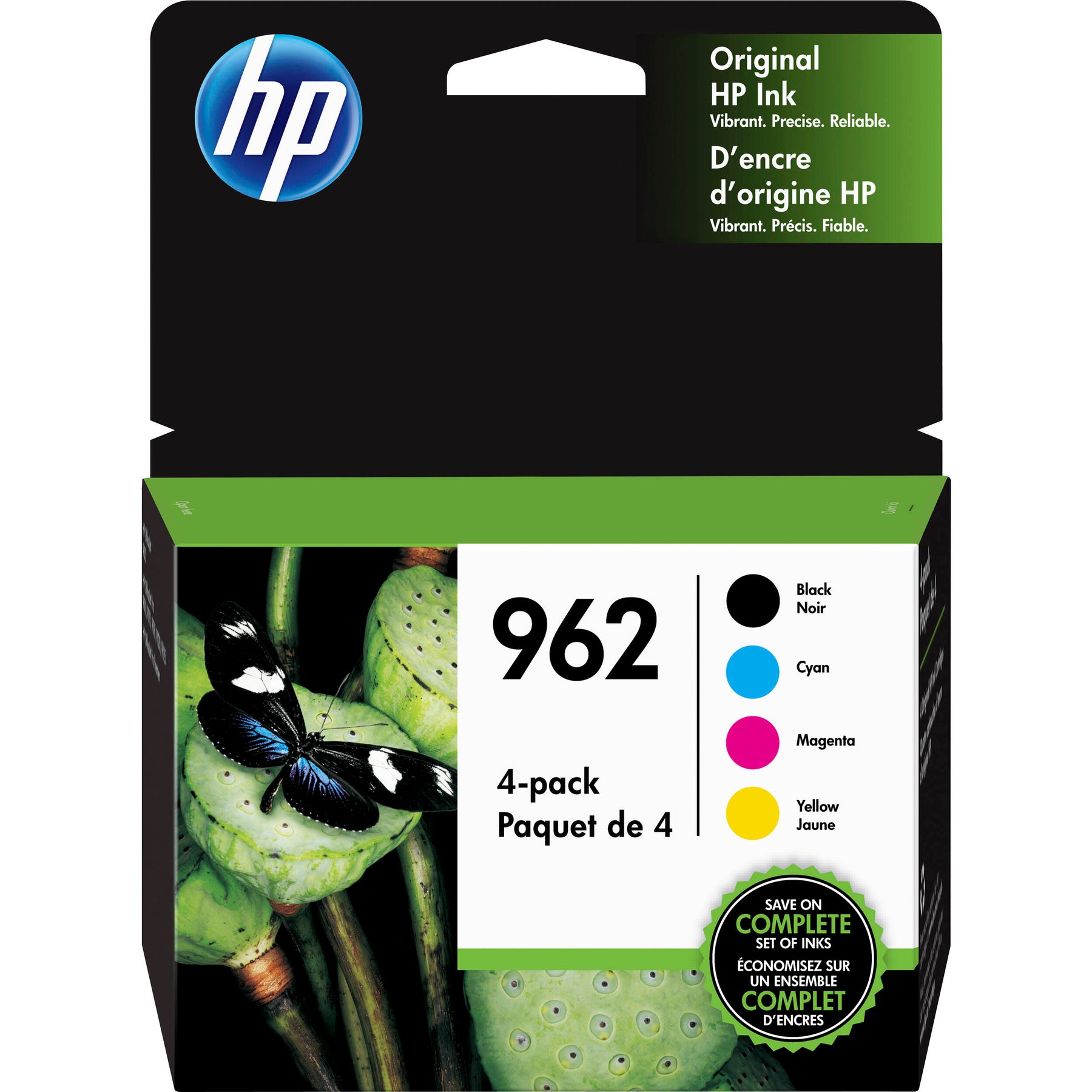 New, Pre-Owned - HP 962 Black, Cyan, Magenta, Yellow Ink Cartridge-4 Pack