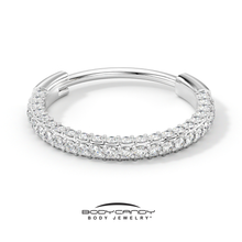 20G Implant Grade Titanium Triple Sided Micro Gem Hinged Nose Hoop