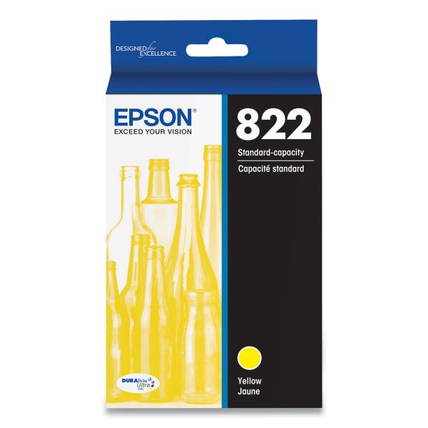 New, Pre-Owned - Epson 822 Standard Yield Yellow Single Ink Cartridge