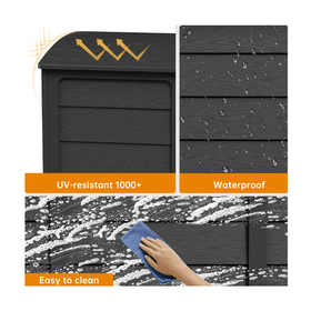 75-Gallon Outdoor Storage Box with Handles – Black