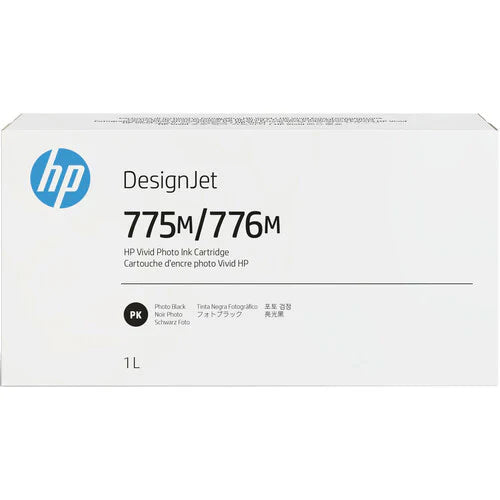 New, Pre-Owned - HP 775M/776M Photo Black DesignJet Ink Cartridge, 3WW80A