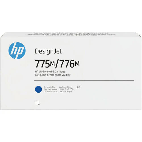 New, Pre-Owned - HP 775M/776M Chromatic Blue DesignJet Ink Cartridge, 3WW86A