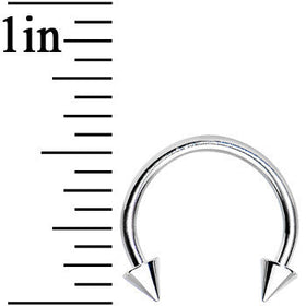 16G 3/8 Stainless Steel Spike Horseshoe Circular Barbell