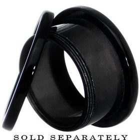 18mm Black Acrylic with Clear Jeweled Flesh Tunnel