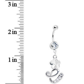 Crystalline Gem Flower Flourish Belly Ring