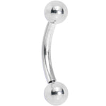 14G 3/8 Stainless Steel Single Side Internal Threading Curved Barbell