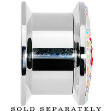 9/16 Stainless Steel Aurora Gem Red Heart Screw Fit Plug