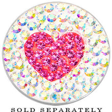18mm Stainless Steel Aurora Gem Pink Heart Screw Fit Plug