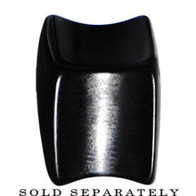 0G Black Acrylic Square Dice Saddle Plug