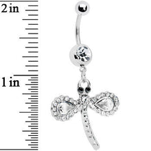 Crystalline Gem Fancy Wing Dragonfly Belly Ring