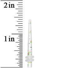 8G Clear Acrylic Glitter Cherry Confetti Taper