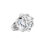 2mm Clear Prong Set Square Gem Dermal Top