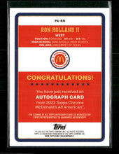 2023 Topps Chrome McDonald's All American Ron Holland II Auto #PA-RH