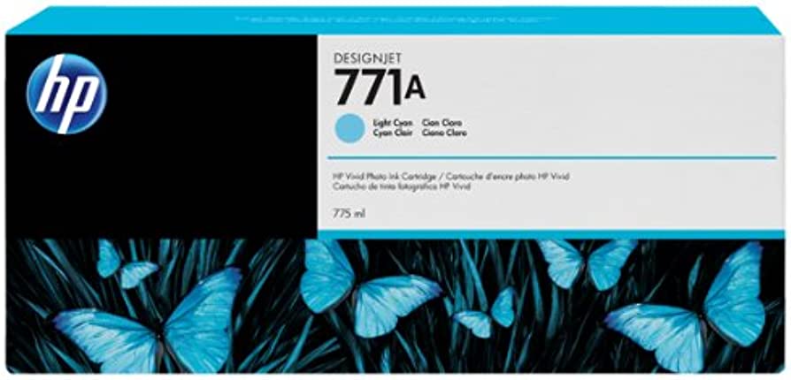 New, Pre-Owned - HP 771A 775-ml (B6Y20A) Light Cyan Standard Yield Ink Cartridge