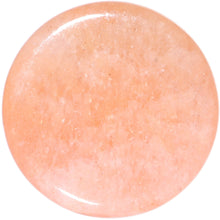 00G Peach Jade Semi Precious Stone Saddle Plug Set