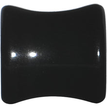 00G Natural Black Obsidian Saddle Plug Set