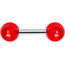Red Acrylic Ball Cartilage Tragus Barbell