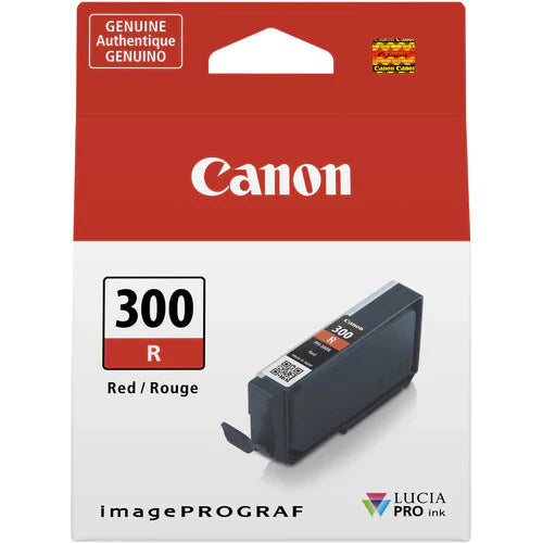 New, Pre-Owned - Canon PFI-300 Standard Yield Red Ink Cartridge, 4199C002