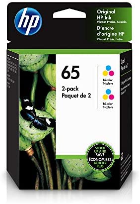 New, Pre-Owned - HP 65 (N9K01AN) Color Ink Cartridge- 2 Pack
