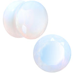 9/16 Opalite Semi Precious Stone Faceted Double Flare Plug Set