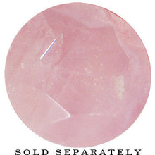 4G Rose Flower Quartz Semi Precious Stone Faceted Double Flare Plug