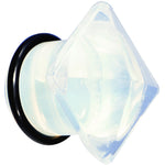 1/2 Opalite Semi Precious Stone Pyramid Top Plug