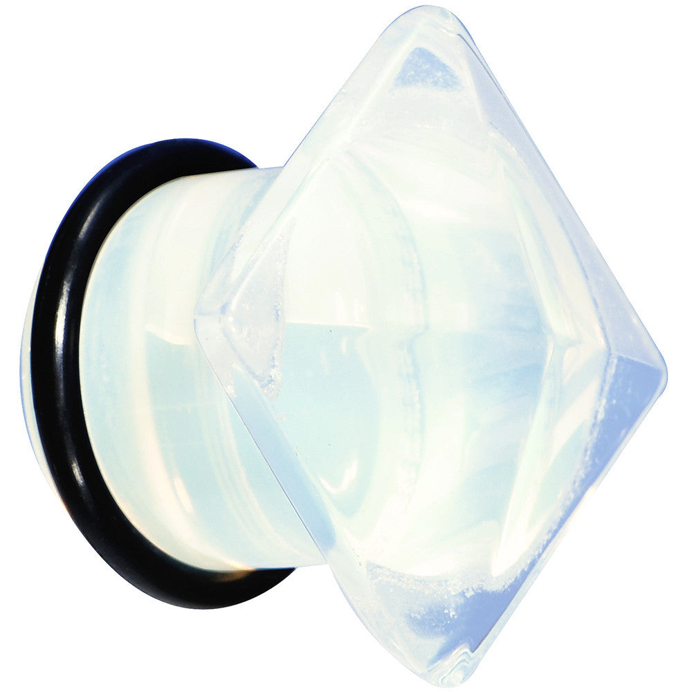 1/2 Opalite Semi Precious Stone Pyramid Top Plug
