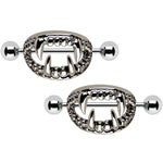 Scary Halloween Fangs Nipple Shield Set 14G 18mm