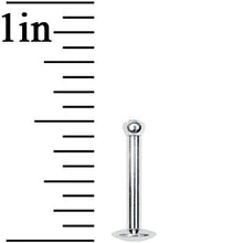 14G 3/8 Internally Threaded 2.5mm Gem Ball Labret
