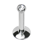 14G 5/16 Internally Threaded 2.5mm Gem Ball Labret