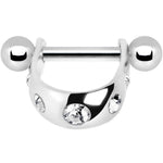 Silver 925 Clear Gem Mini Cartilage Shield Earring