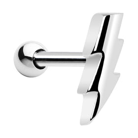 Silver 925 Lightning Bolt Cartilage Tragus Earring