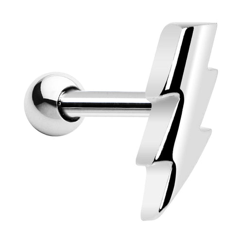 Silver 925 Lightning Bolt Cartilage Tragus Earring