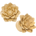 3/4 Organic Crocodile Wood Lily Hand Carved Plug Set